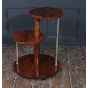 French Art Deco Walnut Display Table