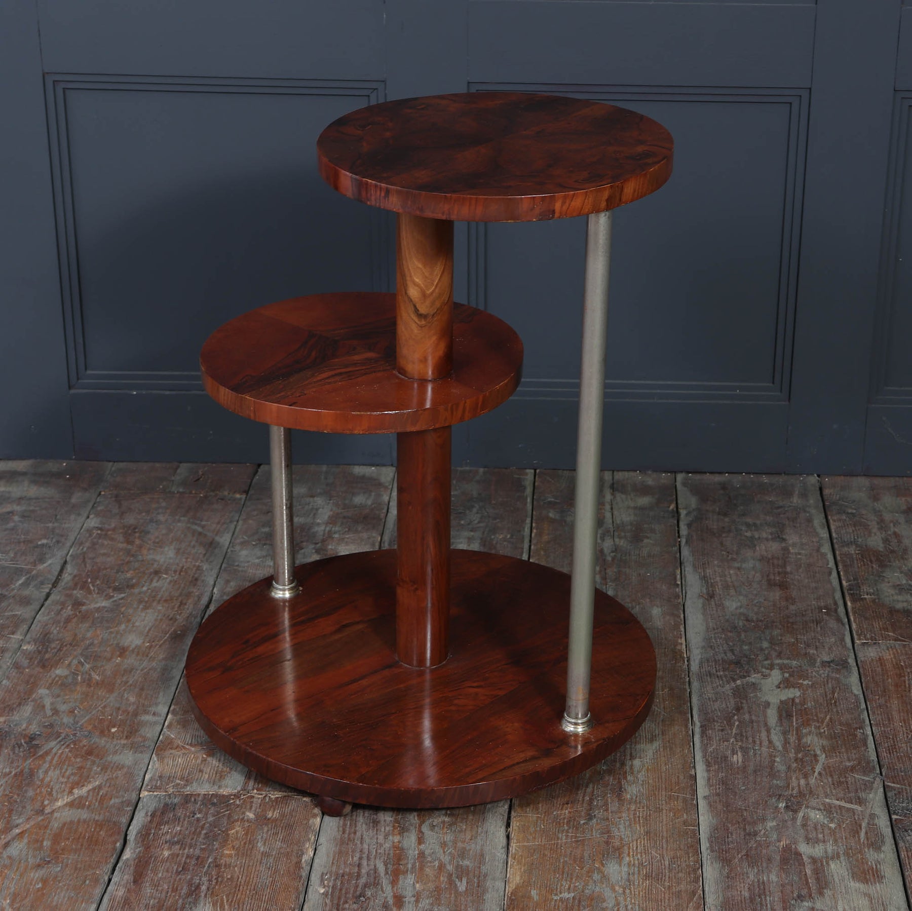 French Art Deco Walnut Display Table