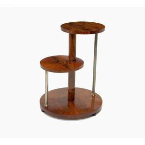 French Art Deco Walnut Display Table