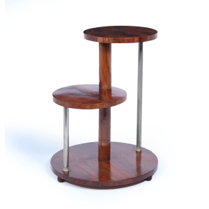 French Art Deco Walnut Display Table
