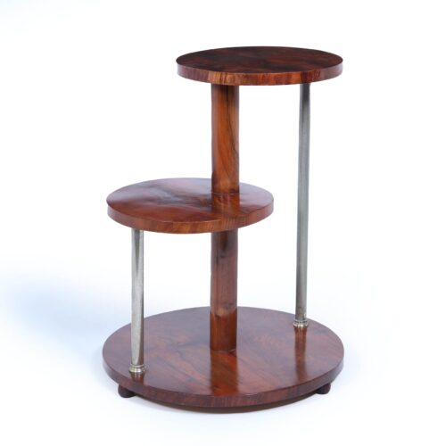 French Art Deco Walnut Display Table