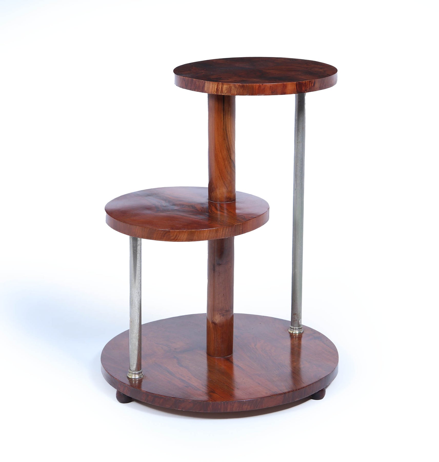 French Art Deco Walnut Display Table