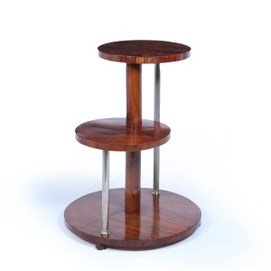 French Art Deco Walnut Display Table