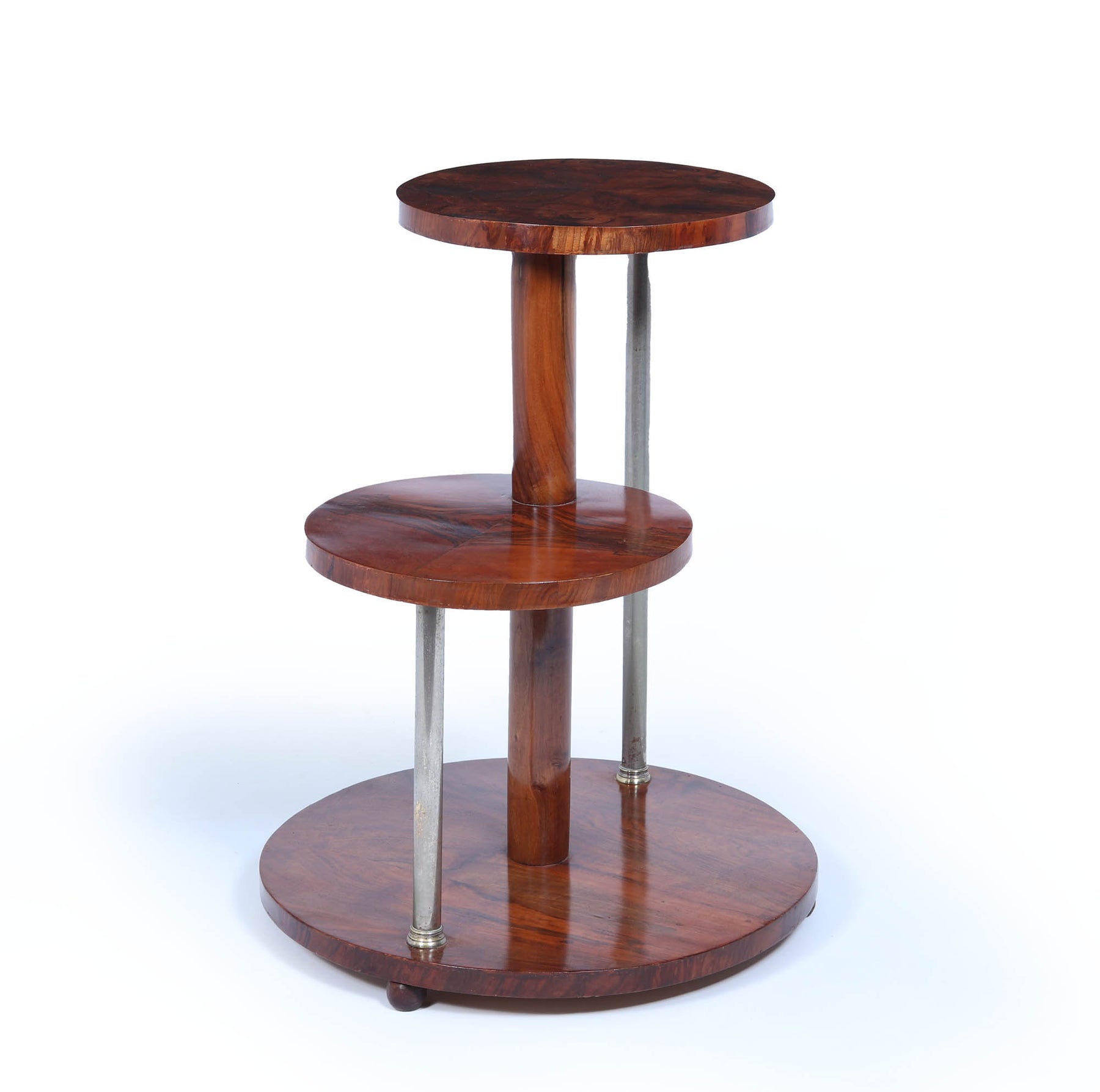 French Art Deco Walnut Display Table