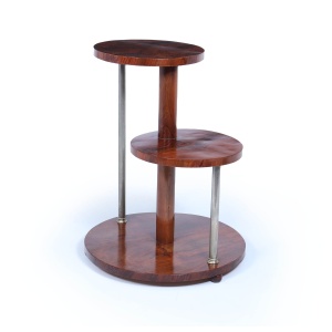 French Art Deco Walnut Display Table