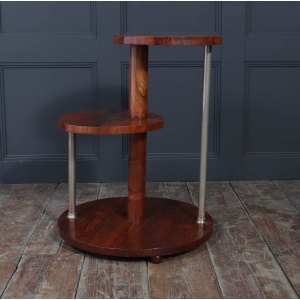 French Art Deco Walnut Display Table