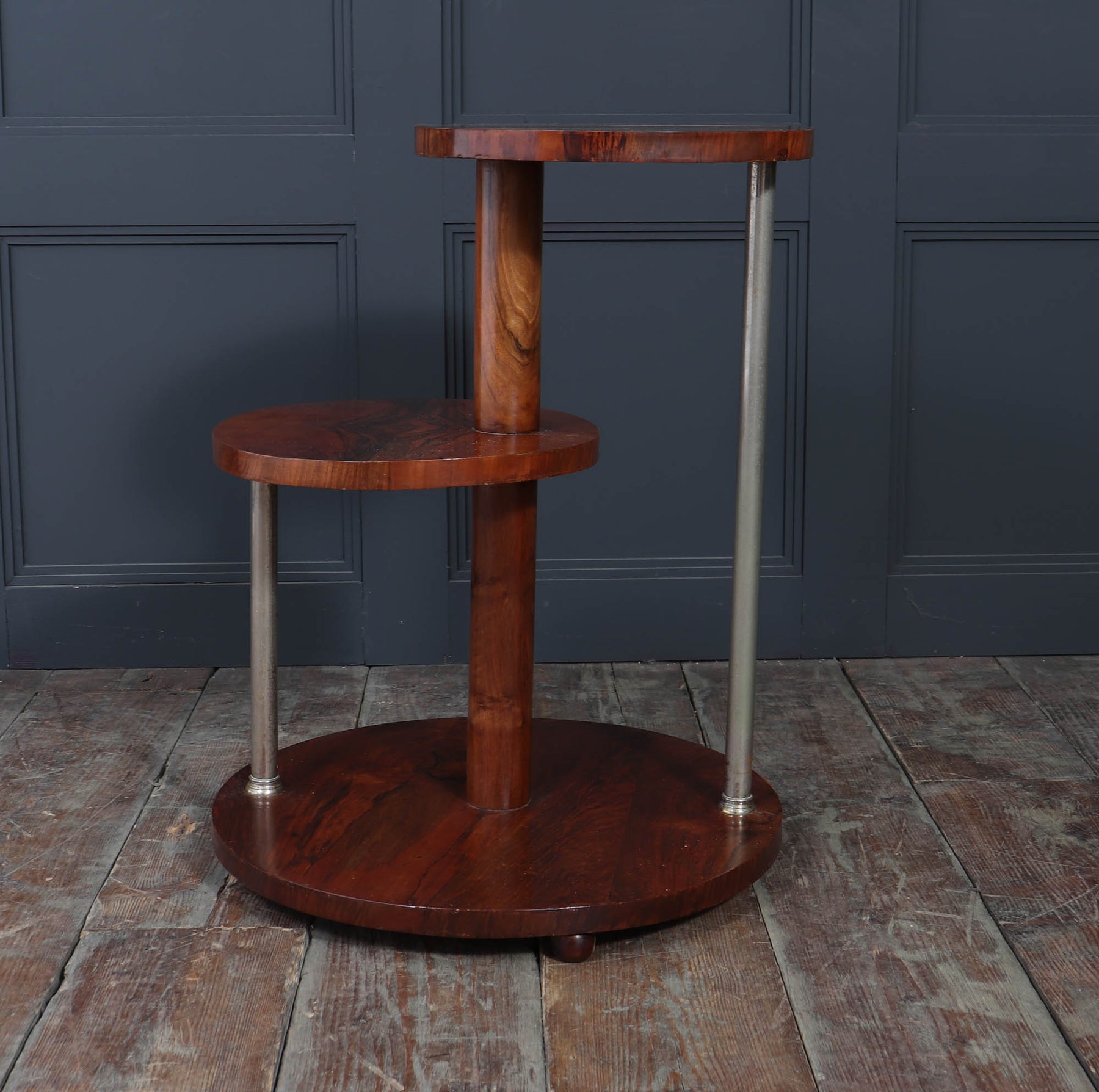 French Art Deco Walnut Display Table