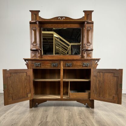 Antique 20th Century Mirror Back Sideboard In Oak - Image 2