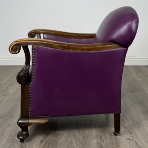Antique Late 19th Century Club Armchair In Mahogany