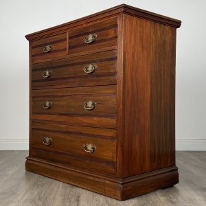 Antique 20th Century Chest Of Drawers In Walnut