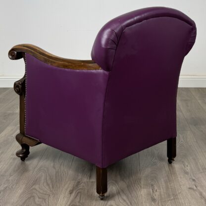 Antique Late 19th Century Club Armchair In Mahogany - Image 3