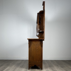 Antique 20th Century Mirror Back Sideboard In Oak