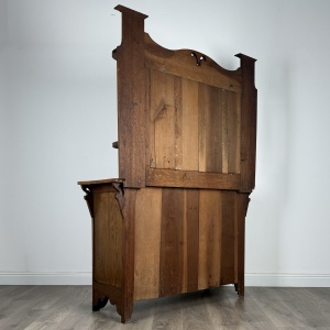 Antique 20th Century Mirror Back Sideboard In Oak