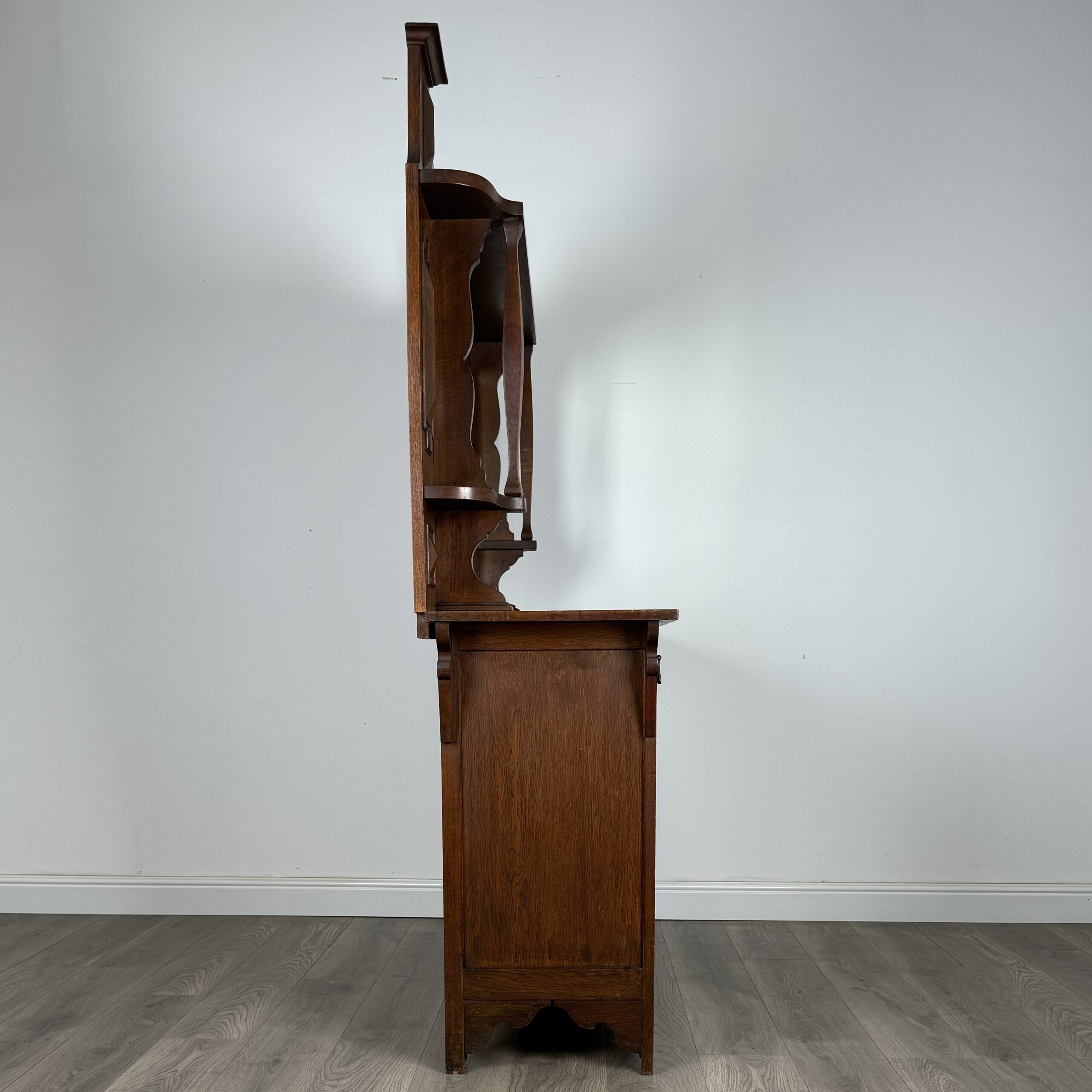 Antique 20th Century Mirror Back Sideboard In Oak