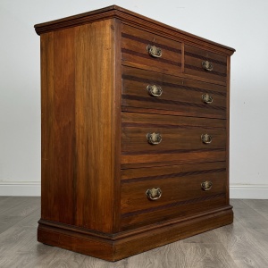 Antique 20th Century Chest Of Drawers In Walnut