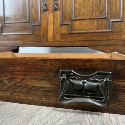 Antique 20th Century Mirror Back Sideboard In Oak - Image 12