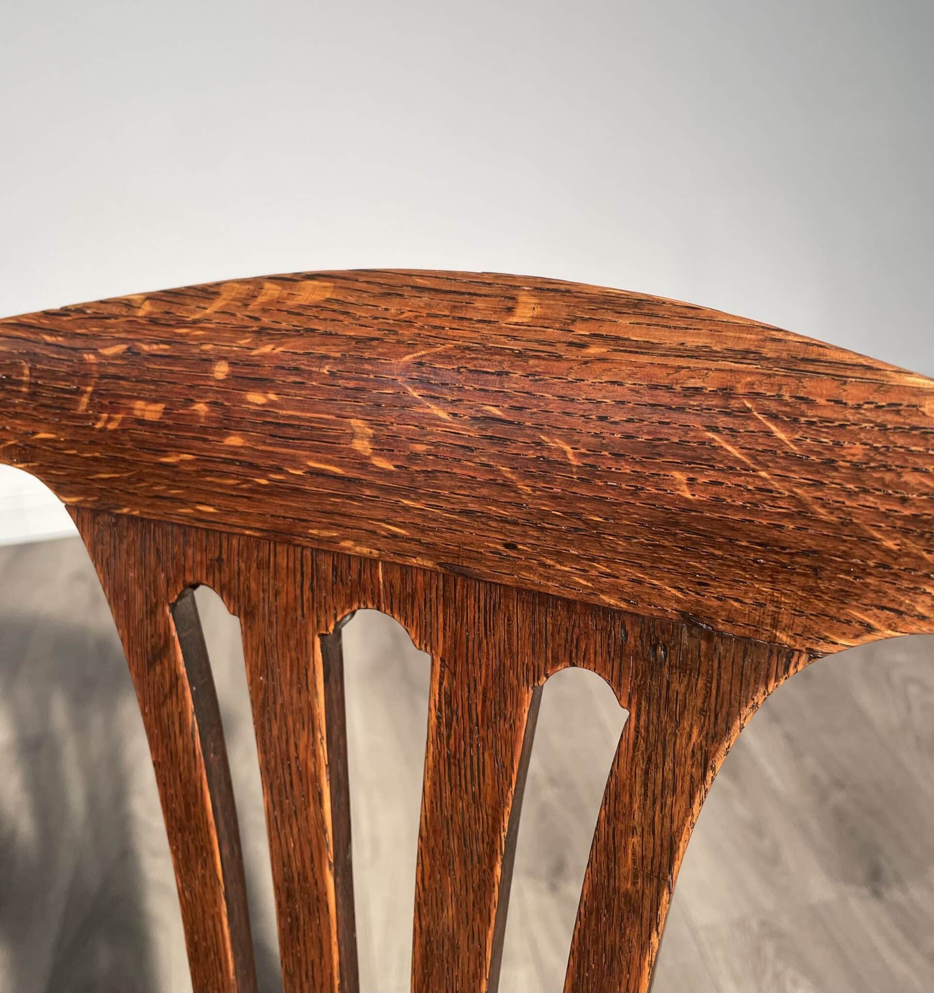 Antique Edwardian Armchair / Office Chair In Oak