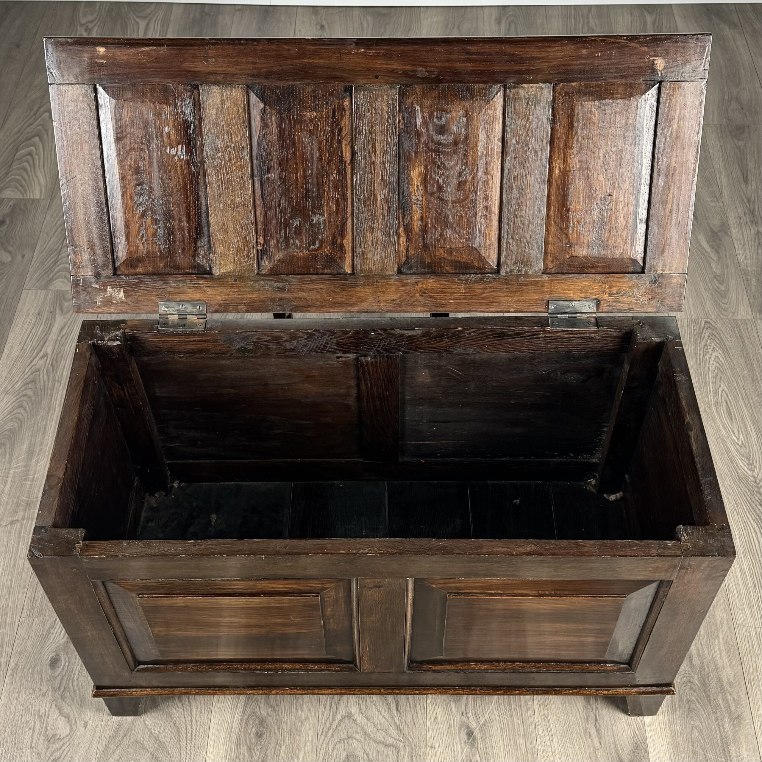 Antique 20th Century Blanket Box In Oak