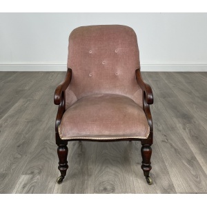 Antique Original Victorian Children's Armchair In Mahogany