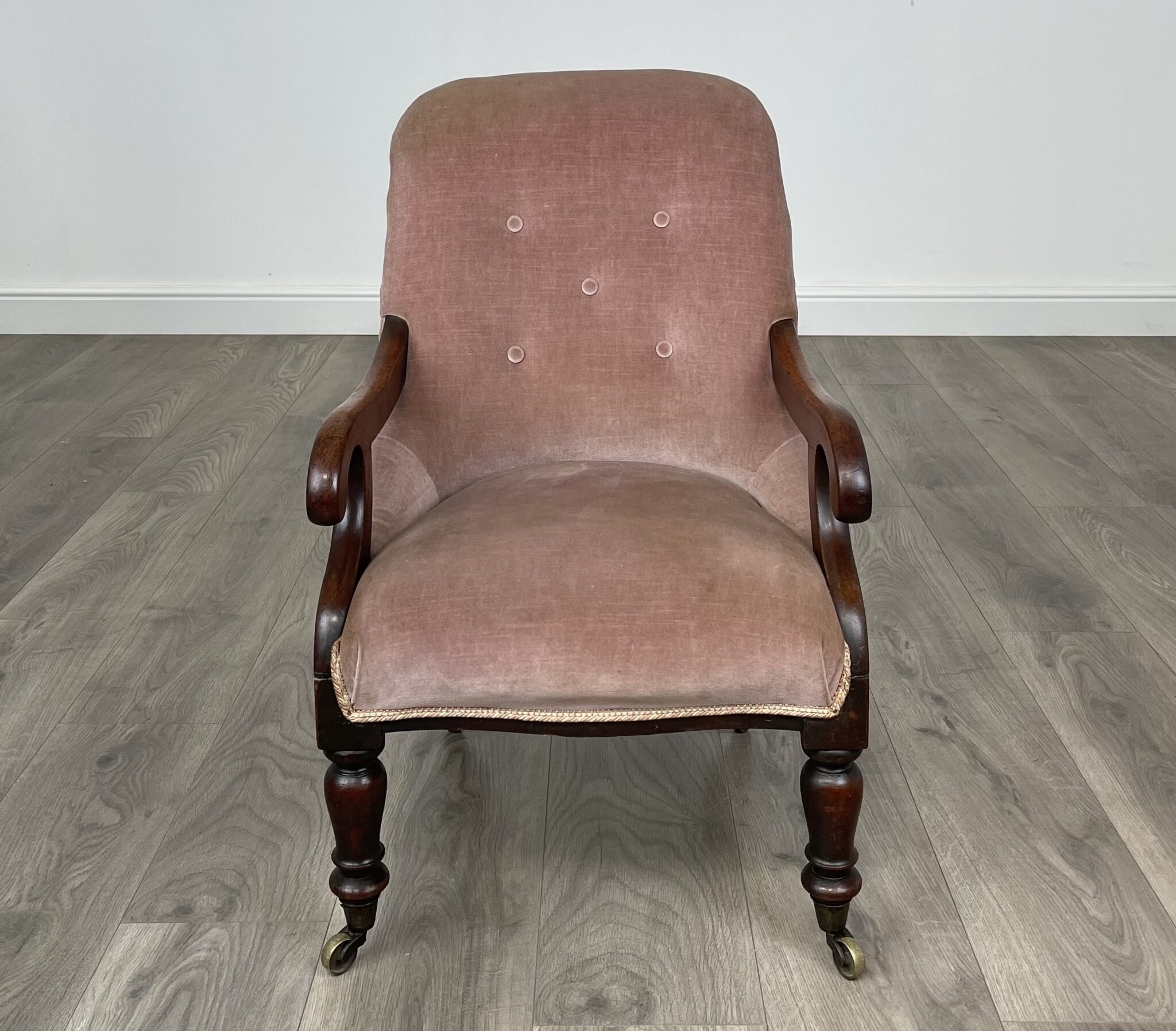 Antique Original Victorian Children's Armchair In Mahogany