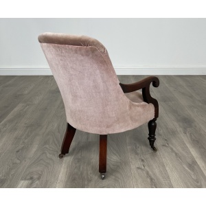 Antique Original Victorian Children's Armchair In Mahogany
