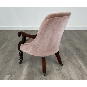 Antique Original Victorian Children's Armchair In Mahogany