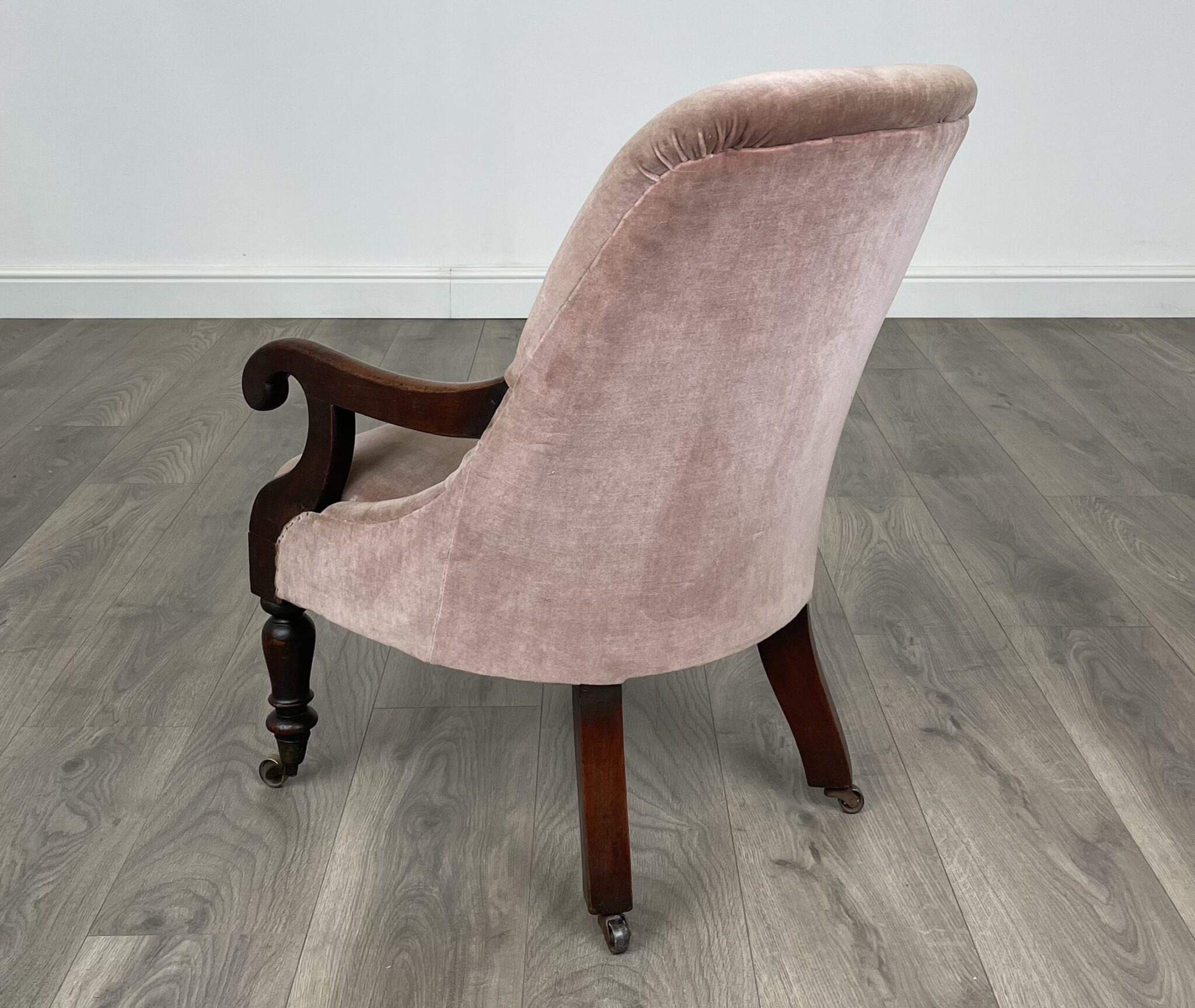 Antique Original Victorian Children's Armchair In Mahogany