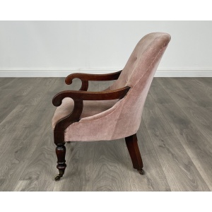 Antique Original Victorian Children's Armchair In Mahogany