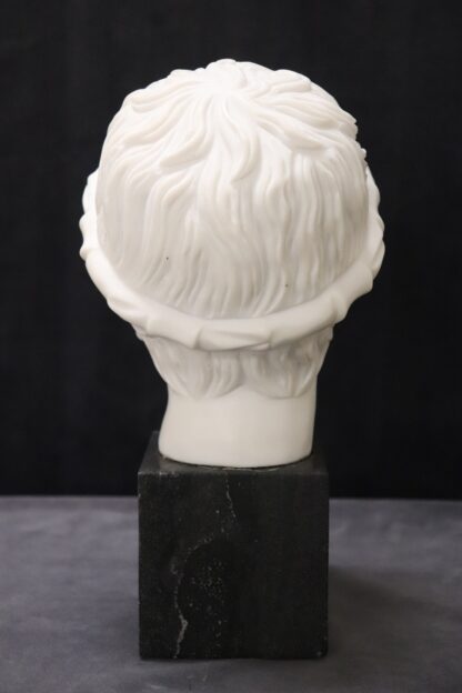 Head of a Young Bacchus, 20th Century, White Marble Sculpture - Image 4
