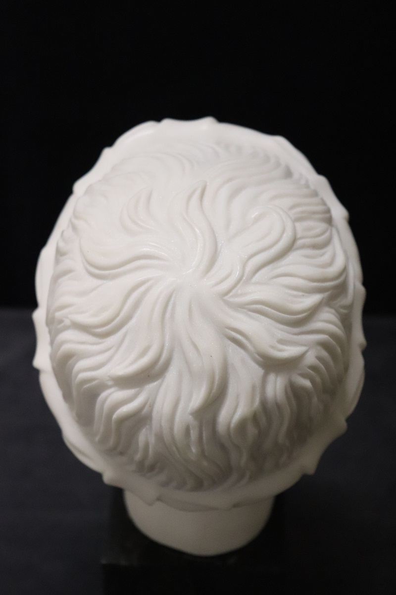 Head of a Young Bacchus, 20th Century, White Marble Sculpture