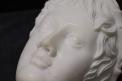 Head of a Young Bacchus, 20th Century, White Marble Sculpture - Image 8