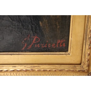 G. Puricelli, Antique Portrait of Woman, Oil on Canvas
