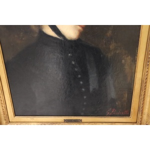 G. Puricelli, Antique Portrait of Woman, Oil on Canvas