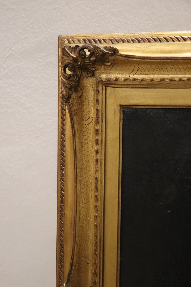 G. Puricelli, Antique Portrait of Woman, Oil on Canvas