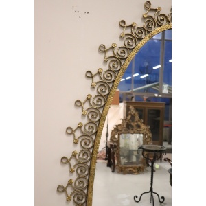 Italian Design Oval Floor Mirror Attributed To Pier Luigi Colli