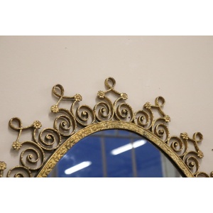 Italian Design Oval Floor Mirror Attributed To Pier Luigi Colli