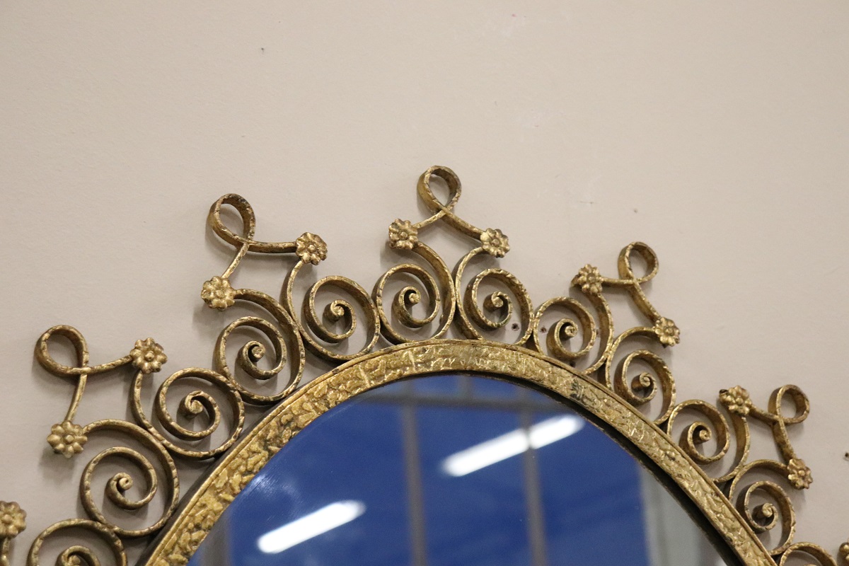 Italian Design Oval Floor Mirror Attributed To Pier Luigi Colli