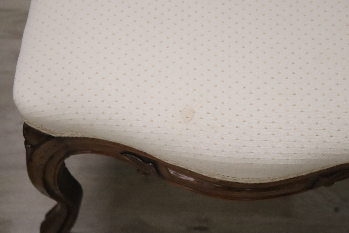Dining Chairs in Carved Walnut, Mid-19th Century, Set of 4