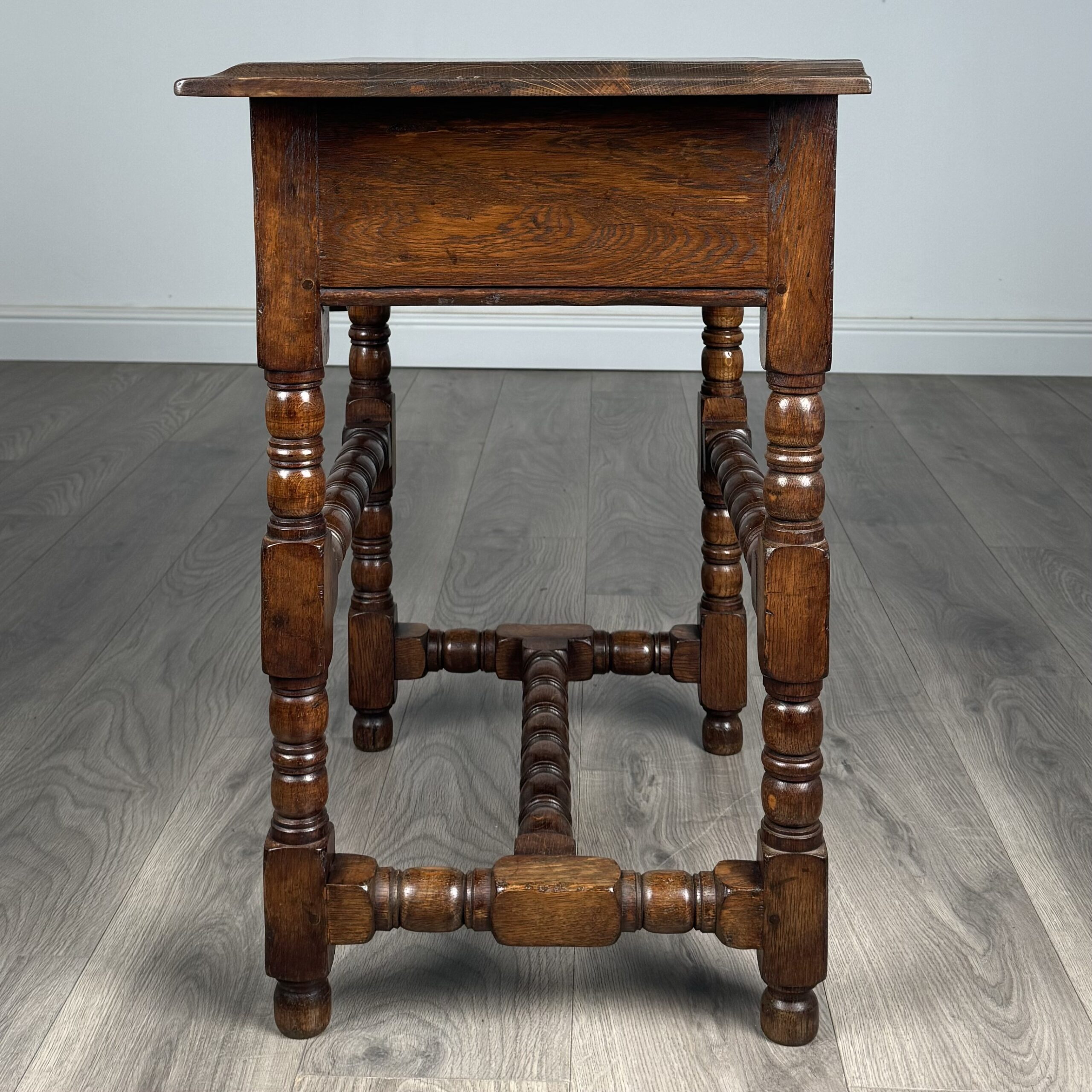 Antique 20th Century Chippendale Style Side Table In Oak