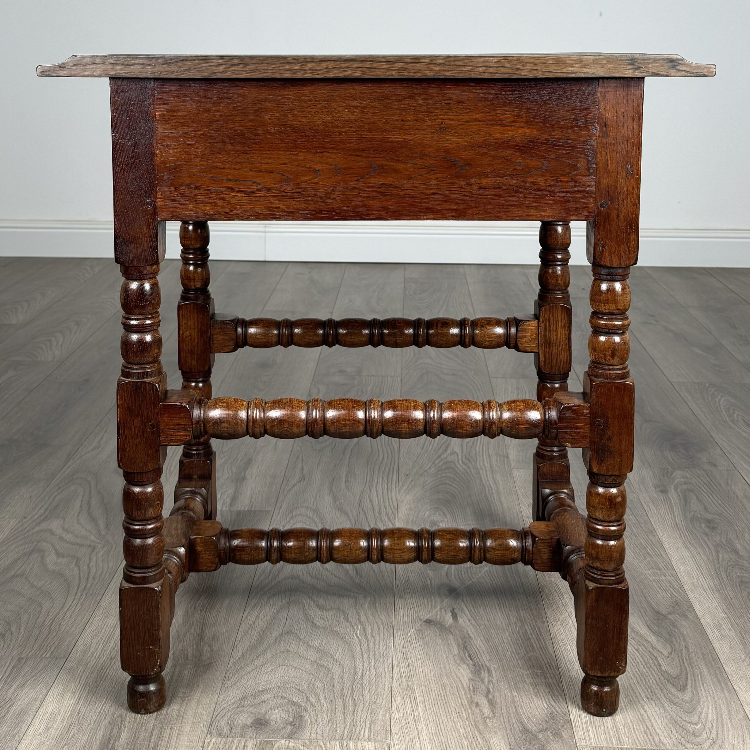 Antique 20th Century Chippendale Style Side Table In Oak