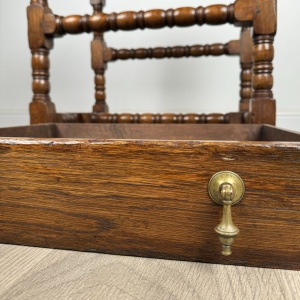 Antique 20th Century Chippendale Style Side Table In Oak