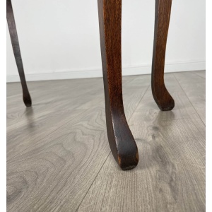 Antique 20th Century Carved Side Table In Oak