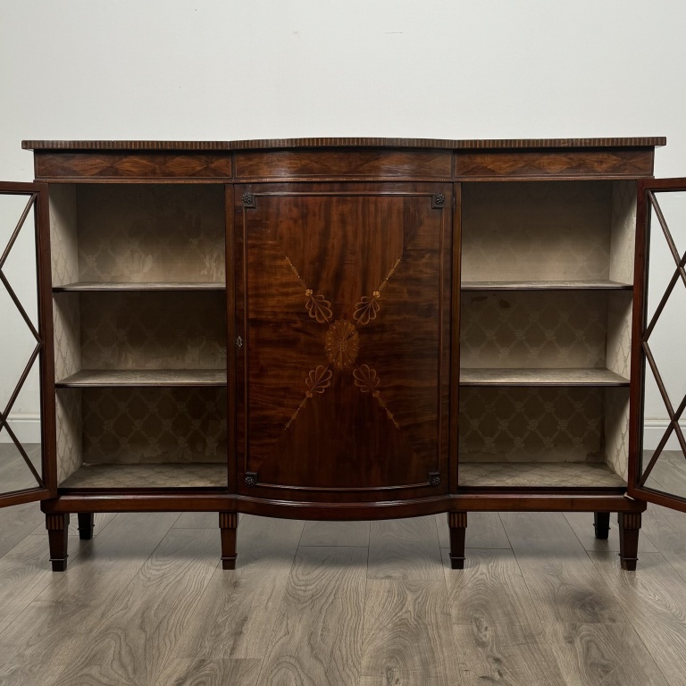 Antique Late 19th Century Inlaid Display Cabinet In Mahogany - Image 3