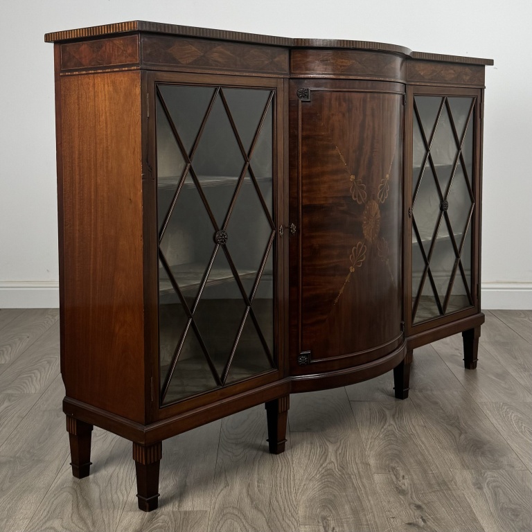 Antique Late 19th Century Inlaid Display Cabinet In Mahogany - Image 10
