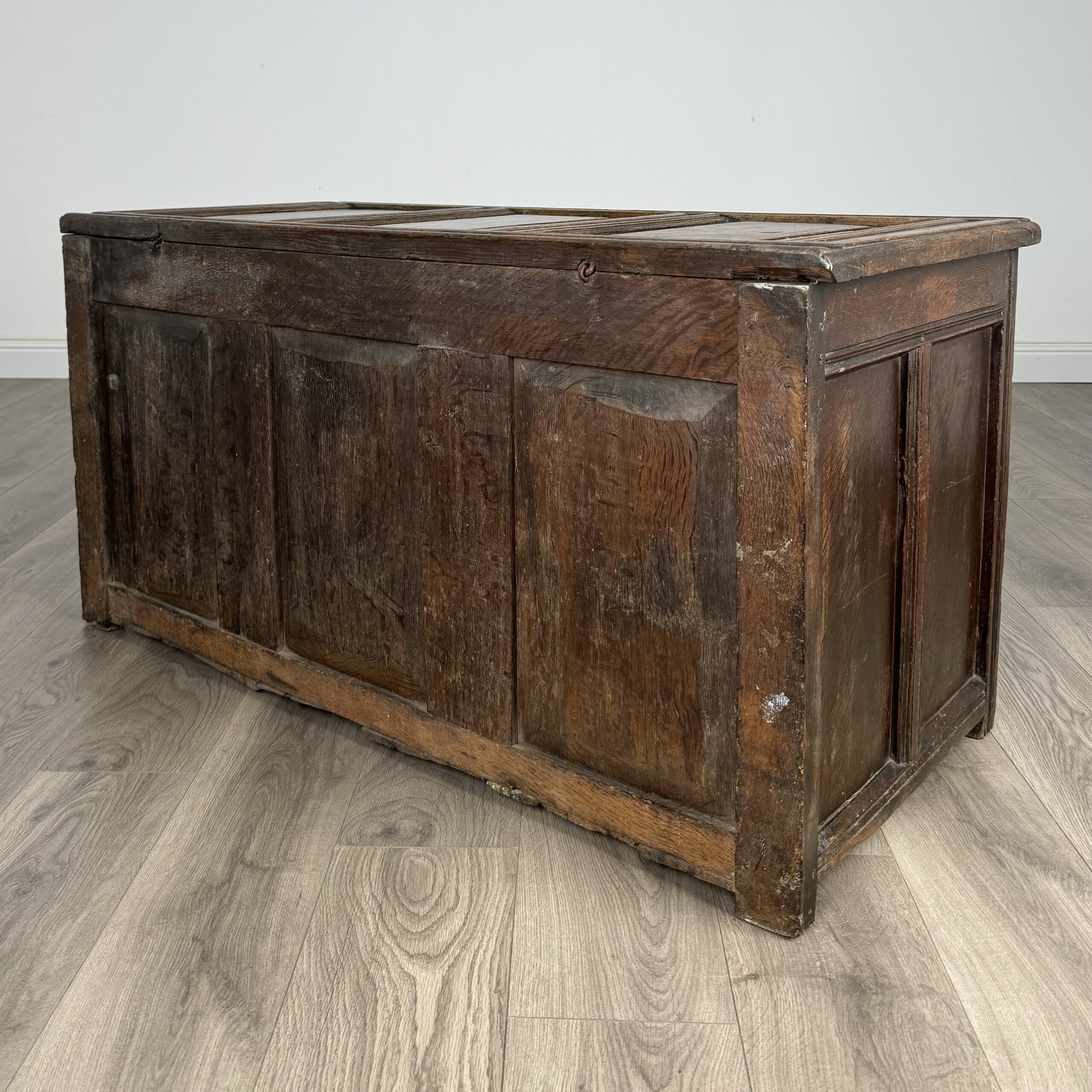 18th Century Fine Quality Coffer In Oak