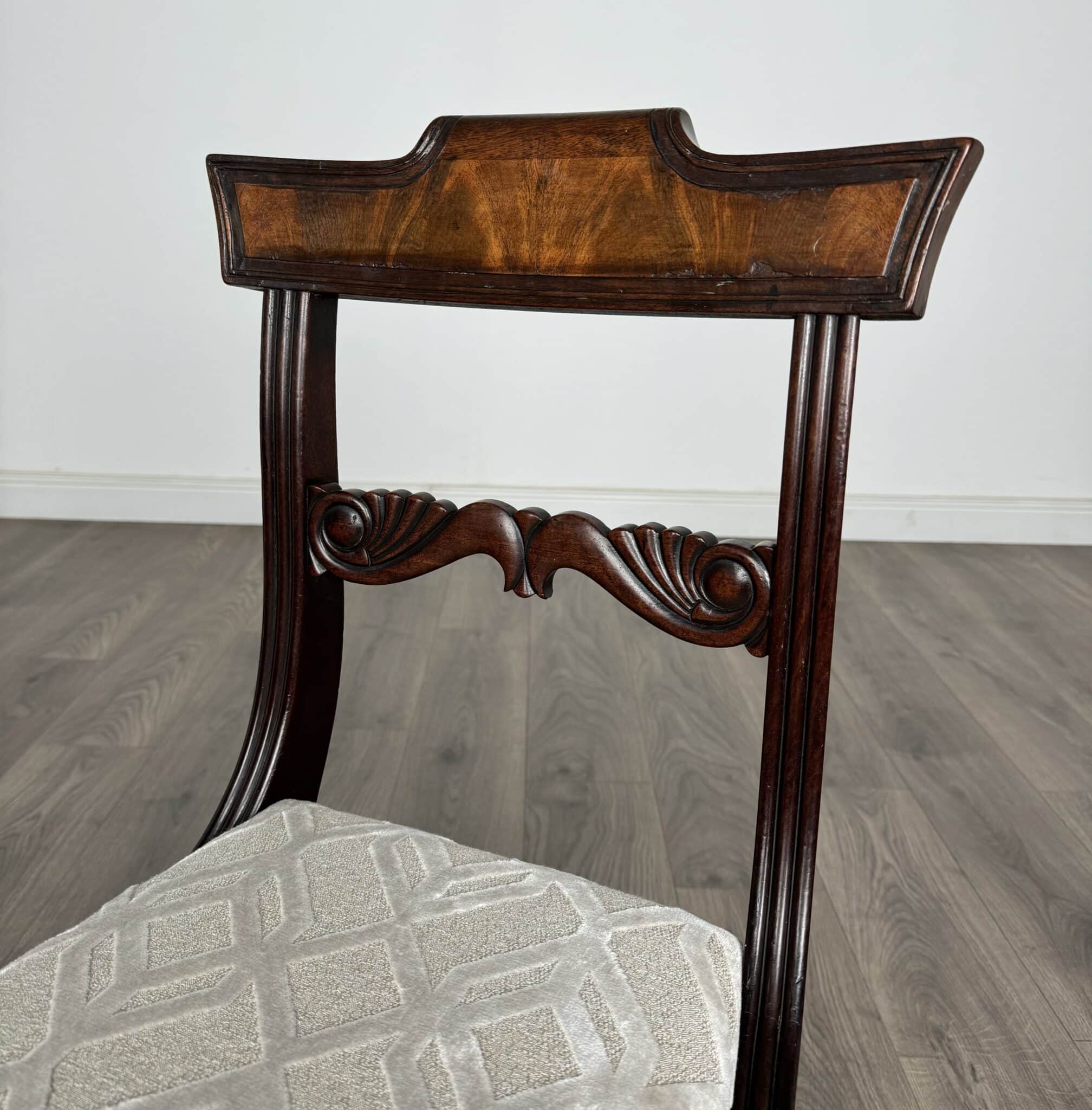 Antique Early 19th Century Set Of 8 Regency Dining Chairs