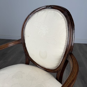 Antique 18th Century Hepplewhite Open Armchair In Mahogany