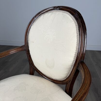 Antique 18th Century Hepplewhite Open Armchair In Mahogany - Image 10