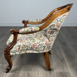 Antique 19th Century Fine Quality Carved Oak Armchair