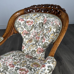 Antique 19th Century Fine Quality Carved Oak Armchair